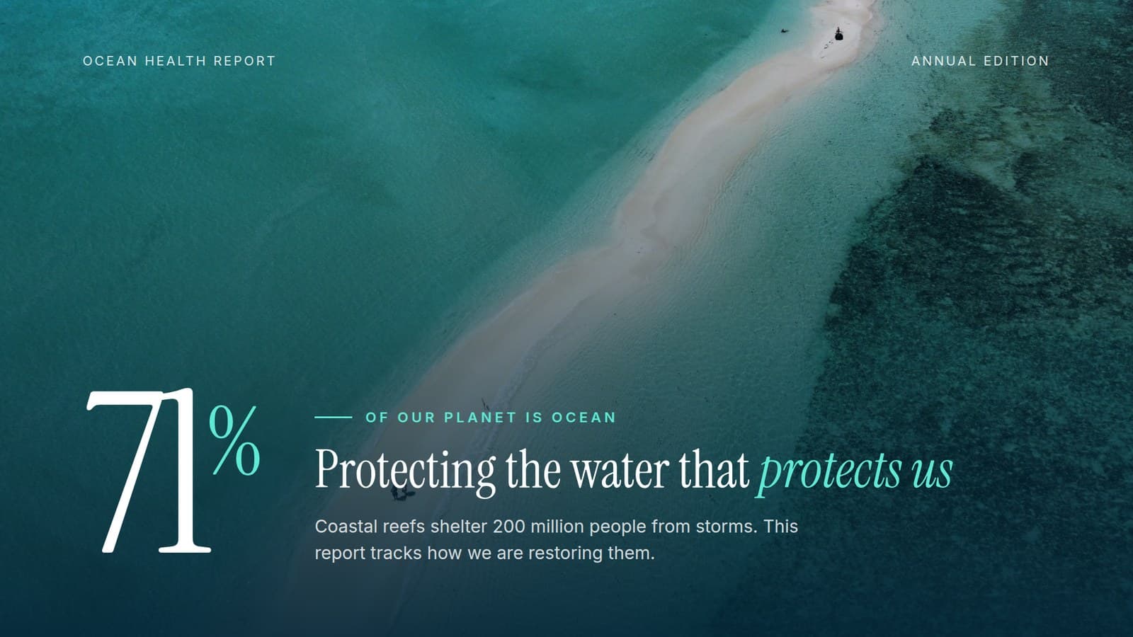 Ocean health report slide